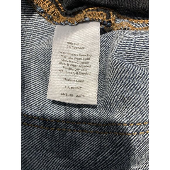 Talbots Jeans Size 16 Simply Flattering 5 Pocket Blue Wide Bottom - Picture 6 of 7